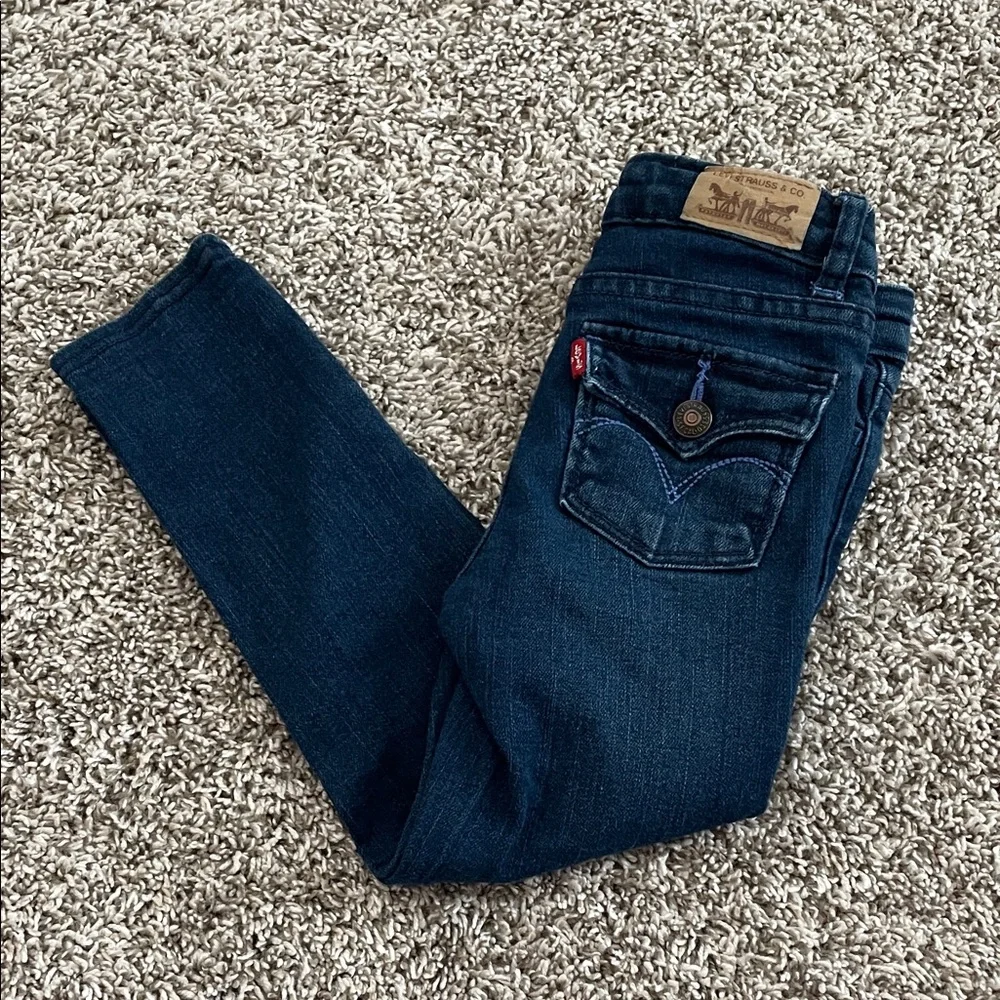 Levi's Girls size 4 Dark Blue Denim Legging